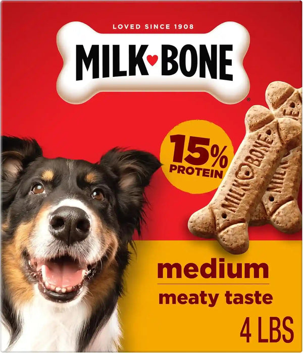 Milk-Bone Mini’S Original Biscuits, Mini Dog Treats, 6 Boxes | 6 (15-Oz.) Boxes, Tail-Wagging Meaty Taste, 15% Protein, 5 Calories per Treat12