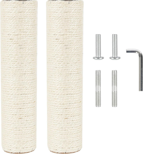 2.9In 7.4Cm Diameter Cat Scratching Post Replacement Sisal Pole Parts for Cat Tower (M10, 30Cm/11.8In)1