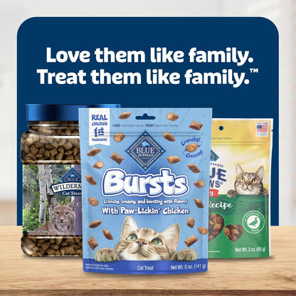 Blue Buffalo Bursts Paw-Lickin' Chicken Crunchy & Creamy Cat Treats, Great for Training, Made with Real Chicken, Natural Cat Treats Enhanced with Vitamins, Minerals & Other Nutrients, 5 Oz.9