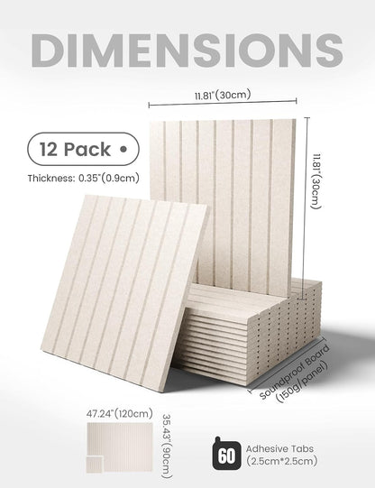 48" X 36" Large Felt Bulletin Board, Oatmeal | 12 Pack Cork Board Alternative with 60 Safe Adhesive Tabs, Pin Boards for Wall Decor, Home, Office, Classroom,Dorm2