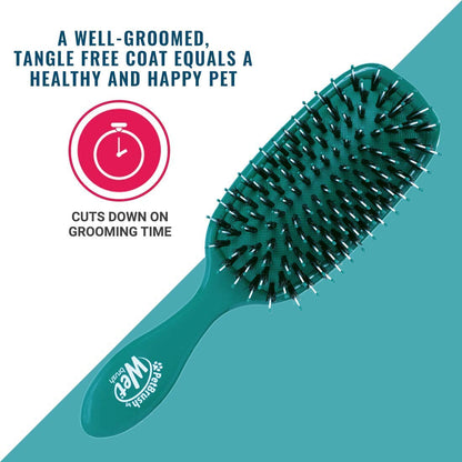 Wet Brush Pet Hair Brush, Smooth, Shiny Fur, Dog and Cat Hairbrush, De-Shedding Comb & Dematting Tool for Grooming Long or Short-Haired Dogs, Tangle-Free for Less Pulling & Tugging, Teal4