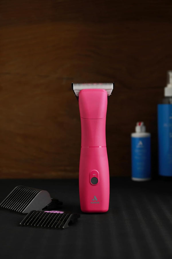 Andis 562772 Emerge Cord/Cordless Clipper, Includes #30 Ceramicedge, Pink | Wide Ceramic Blade Runs Cooler, Powerful Motor, Detachable Blade System, Dog Grooming Clipper5