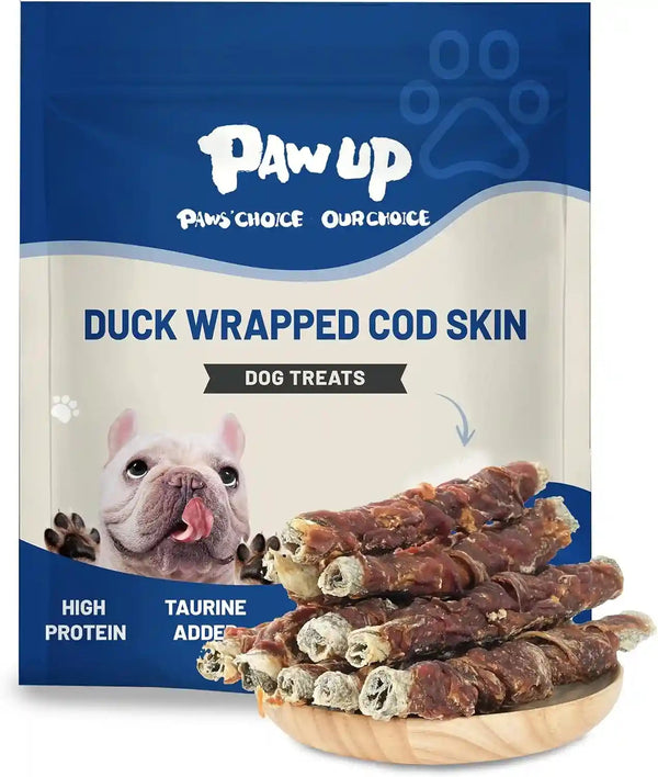 PAWUP Dog Treat Chicken Wrapped Cod Skins, Fish Chews Rolls for Medium Dogs, Healthy, Rawhide-Free, 12.5 Oz11