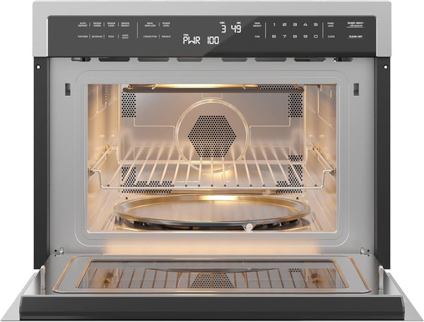 24 Inch Built-In Oven and Microwave Combination with Broil and Convection Heating, Soft Close Door, 1000 Watt Power with NEMA 5-20P Plug, Stainless Steel Finish, Touch Control LCD Display7