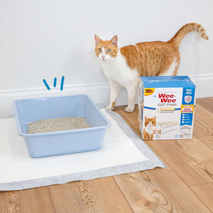 Four Paws Wee-Wee Cat Pee Pads, Disposable Litter Box Mats, Advanced Odor Control, Fast Absorption Box Pee Pads for Litter Tracking, 28" X 30", Fresh Scent, 10 Count6