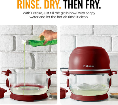 Non Toxic Air Fryer™ Pro | 9-In-1 Glass Air Fryer | Self-Cleaning | 5 Quart | Rotisserie and Tumbler | 400F Vortex for Even Cooking, Bpa-Free Teflon Free, Recrisp, Roast, Bake, Cherry8