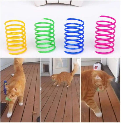 Andiker Cat Spring Toy, 12 Pc Colorful Cat Kicker Toys Interactive Cat Toys for Indoor Cats Swatting, Biting, Hunting to Kill Time and Keep Fit4
