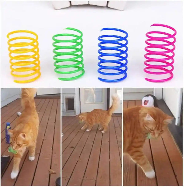 Andiker Cat Spring Toy, 12 Pc Colorful Cat Kicker Toys Interactive Cat Toys for Indoor Cats Swatting, Biting, Hunting to Kill Time and Keep Fit4