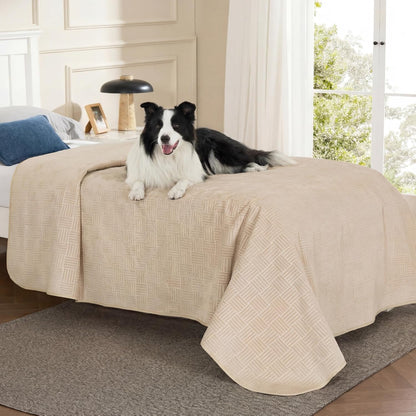 Bedsure Waterproof Couch Cover for Dogs Washable - Waterproof Blanket for Large Dogs Couch Sofa Bed Cozy, Lightweight Furniture Protector for Pet Cat Quick Drying, Ash Grey, 52X82In33