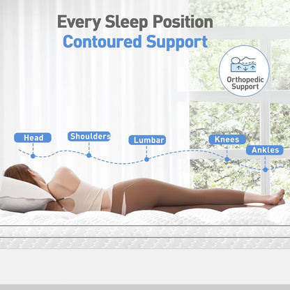 Dual Layer 3 Inch Memory Foam Mattress Topper Twin XL Size, 2 Inch Cooling Gel Memory Foam plus 1 Inch Pillow Top Mattress Pad Cover, with 8-21 Inch Deep Pocket4