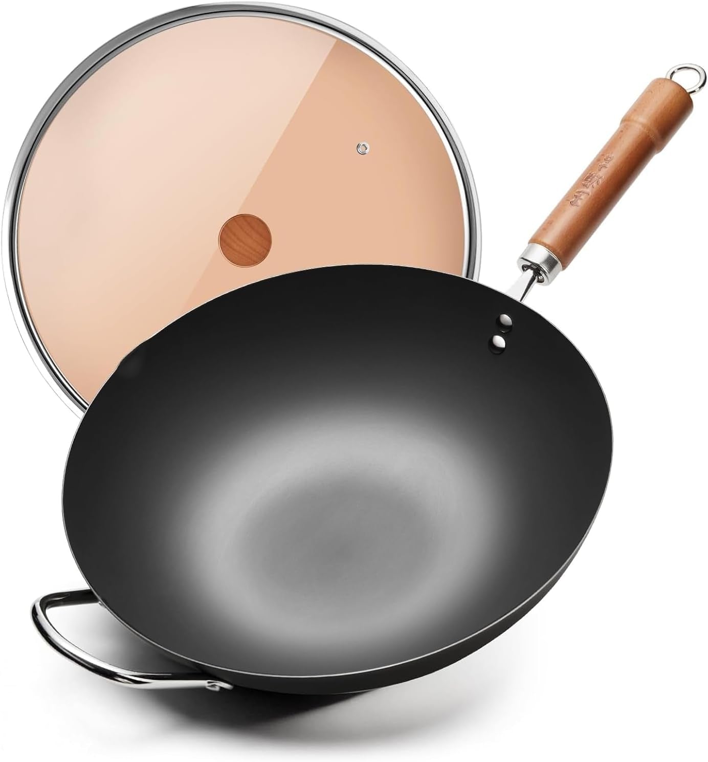 carbon-steel-wok-with-lid-12-6-inch-flat-bottom-wok-pan-uncoated-stir-fry-pan-with-wooden-handle-chinese-wok-for-gas-electric-induction-ceramic-stoves-uncoated-stir-fry-pan-with-wooden-handle-for-gas-electric-induction-ceramic-stoves