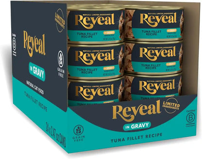 Reveal Fish & Chicken Variety in Gravy Wet Cat Food 12-Pack 2.47 Oz Cans | 100% Natural, High Quality Protein, Limited Ingredient, Grain Free, No Fillers, No Artificial Additives, No By-Products13