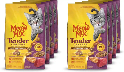 Meow Mix Tender Centers, Salmon & White Meat Chicken Flavors, Dry Cat Food, 20 Lb. Bag | Dry Cat Food with Two Texture Kibble, Meaty Center Surrounded by a Crunchy Outer Layer, Complete and Balanced Nutrition23