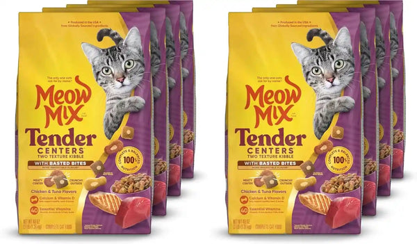 Meow Mix Tender Centers, Salmon & White Meat Chicken Flavors, Dry Cat Food, 20 Lb. Bag | Dry Cat Food with Two Texture Kibble, Meaty Center Surrounded by a Crunchy Outer Layer, Complete and Balanced Nutrition23