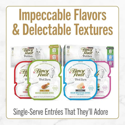 Purina Fancy Feast Petites with Roasted Turkey Entrée with Sweet Potato in Gravy Gourmet Wet Cat Food - (Pack of 12) 2.8 Oz. Tubs7