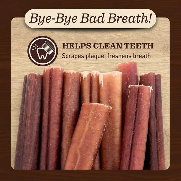 Pet Odor-Free Standard Bully Sticks (12", 5 Pack) – 100% Grass-Fed Beef Pizzle Dog Chews, Fully Digestible & Long-Lasting Dental Treats3