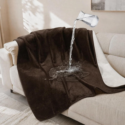 LOOBANI Waterproof Blanket for Bed, Soft Flannel Twin Bed Blanket 60" X 80" | Dog Pet Blankets for Large Dogs, Reversible Spill-Proof Throw for Couch Cover, Movie Time, Camping, Travel, Noise Free, Grey20