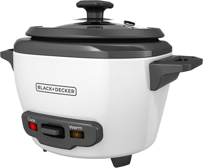 BLACK+DECKER 4-Slice Toaster Oven, TO1313SBD, Even Toast, 4 Cooking Functions Bake, Broil, Toast & 3-Cup Rice Cooker, RC503, 1.5-Cup Uncooked Rice, Steaming Basket5