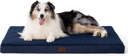 Bedsure Washable Dog Beds Large Sized Dog with Comfy Sherpa, 36X27In Grey | Orthopedic Egg Crate Foam,Comfort Support Flat Rectangle Pet Mat,Non-Slip Bottom,Removable Cover,For Large Breed up to 55 Lbs16