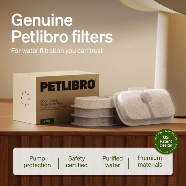 PETLIBRO Replacement Filters for Dockstream Cat Water Fountain PLWF106/PLWF116/PLWF115/PLWF105/PLWF005, 4 Months Set of Replacement Filters for Ultra Quiet Cat Fountain, 8 Count for Pet Water Fountain5