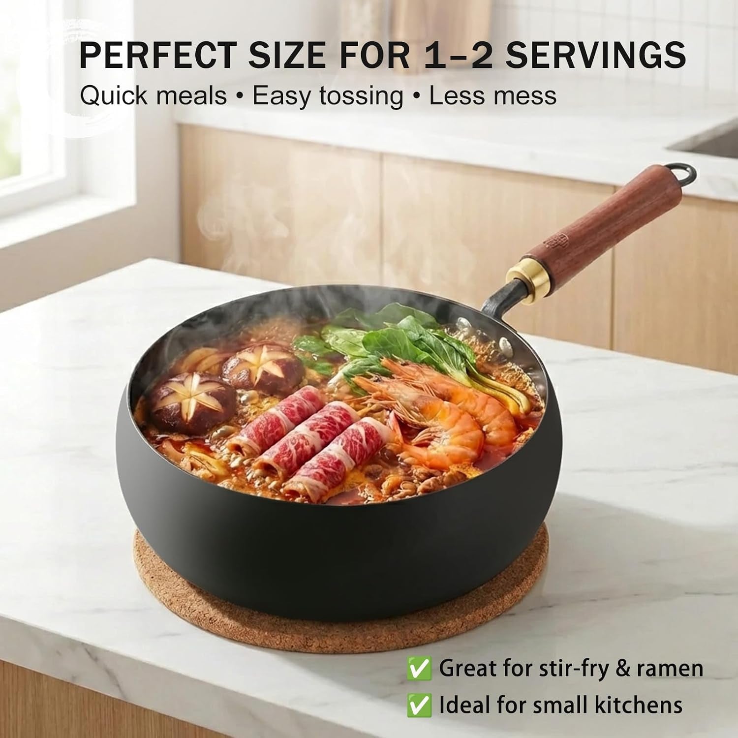 carbon-steel-wok-pan-flat-bottom-iron-stir-fry-pan-induction-cookware-9-5-inch-uncoated-small-traditional-skillet-with-lid