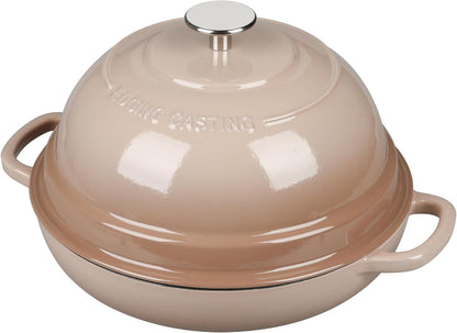 Enameled Cast Iron Dutch Oven Pot with Lid, round Bread Oven for Homemade Sourdough Bread Baking, 6 Quart, Mocha5