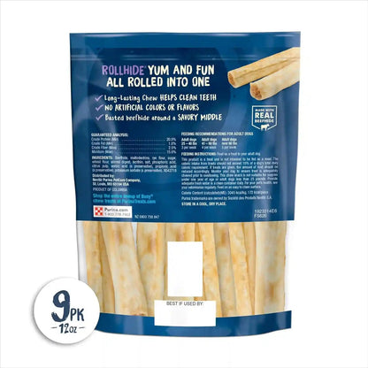 Purina Busy Rawhide Small/Medium Breed Dog Bones, Rollhide - 9 Ct. Pouch7