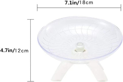 Hamster Flying Saucer Silent Running Exercise Wheel for Hamsters, Gerbils, Mice,Hedgehog and Other Small Pets Silent Running Wheel Hamster Wheel (White)2