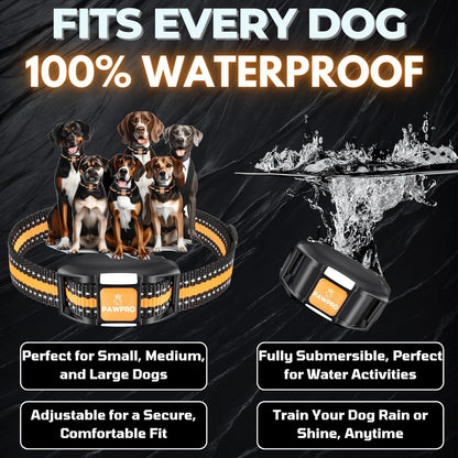 Dog Shock Collar with Remote, Unmatched 4-Mile Range, Night-Light Mode, Training Guide Included, 124 Training Levels & 4 Modes, Beep Vibration Shock, Waterproof Rechargeable, Fits All Dogs (1 Collar)6