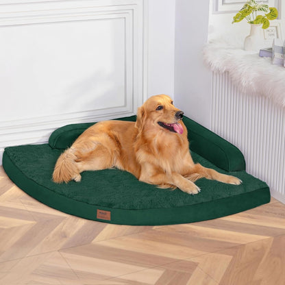 MEKIY Orthopedic Waterproof Dog Bed with Sides for Extra Large Sizes Dogs | Egg Crate Foam, Waterproof Liner, Anti-Slip Bottom, Space-Saving, Perfect for Corners and Sofa Edges, 40 X 40 Inch19