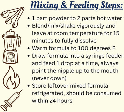 Milk Replacer - Healthy Powdered Formula Ideal for Baby Squirrels, Rabbits, Opossums, Raccoons | 100% Instantized for Mixing Digestible Proteins | 8.8Oz (Specialty Milk Replacer 8.8 Oz.)4