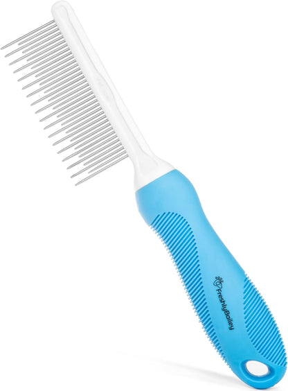 Grooming Comb for Long & Curly Hair in Dogs & Cats - Top Pet Detangler Brush - Removes & Prevents Matted Fur - Perfect for Goldendoodle, Poodle Mixes, and Cat Undercoat1