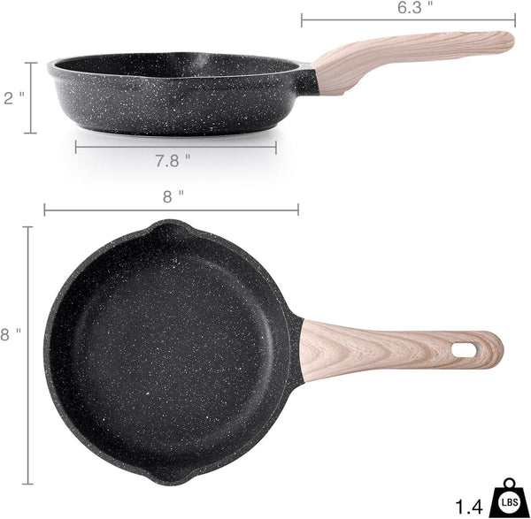Nonstick Frying Pan Skillet, 8 Inch Small Egg Omelet Pan, Healthy and Non Toxic, Induction Compatible, PFOA Free6