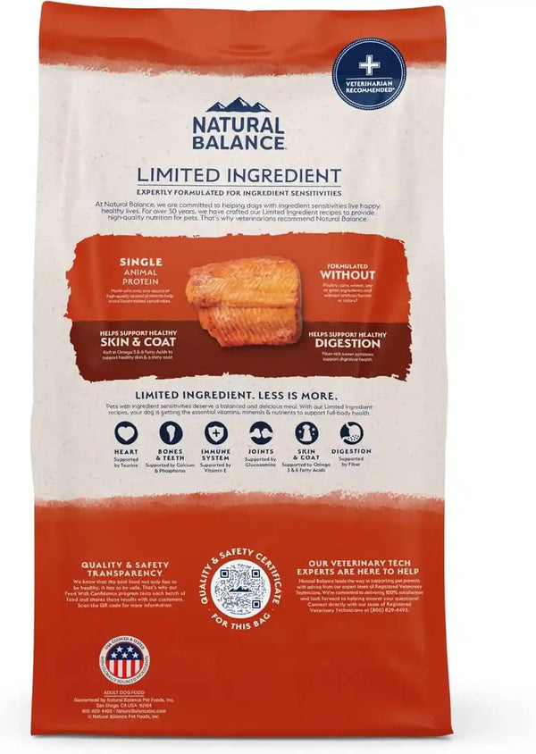 Natural Balance Limited Ingredient Adult Dry Dog Food - Balanced Nutrition for Adult Dogs - Grain-Free, Soy-Free Recipe - Limited Ingredient Formula - 24 Lb - Salmon & Sweet Potato Recipe10