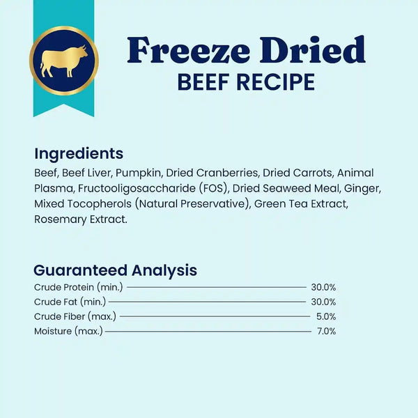 Solid Gold Freeze Dried Dog Food - W/Real Beef, Pumpkin & Superfoods - Freeze Dried Raw Dog Food Toppers for Picky Eaters to Serve as a Nutrient-Dense Meal Topper or High Protein Treats - 1.5Oz9
