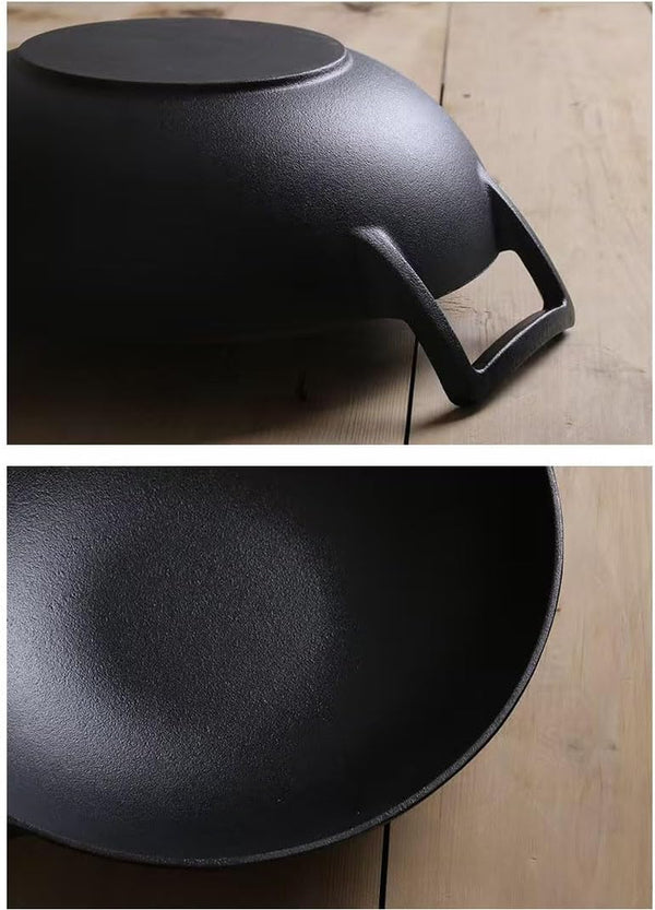 Cast Iron Wok with Lid (Wok with Lid 12 Inch) | Cast Iron Wok4