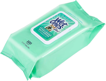 Wet Ones for Pets Hypoallergenic Multipurpose Dog Wipes with Vitamins A, C and E - Fragrance-Free Dog Grooming Wipes with Vitamins, Wet Lock Seal, 100 Count3