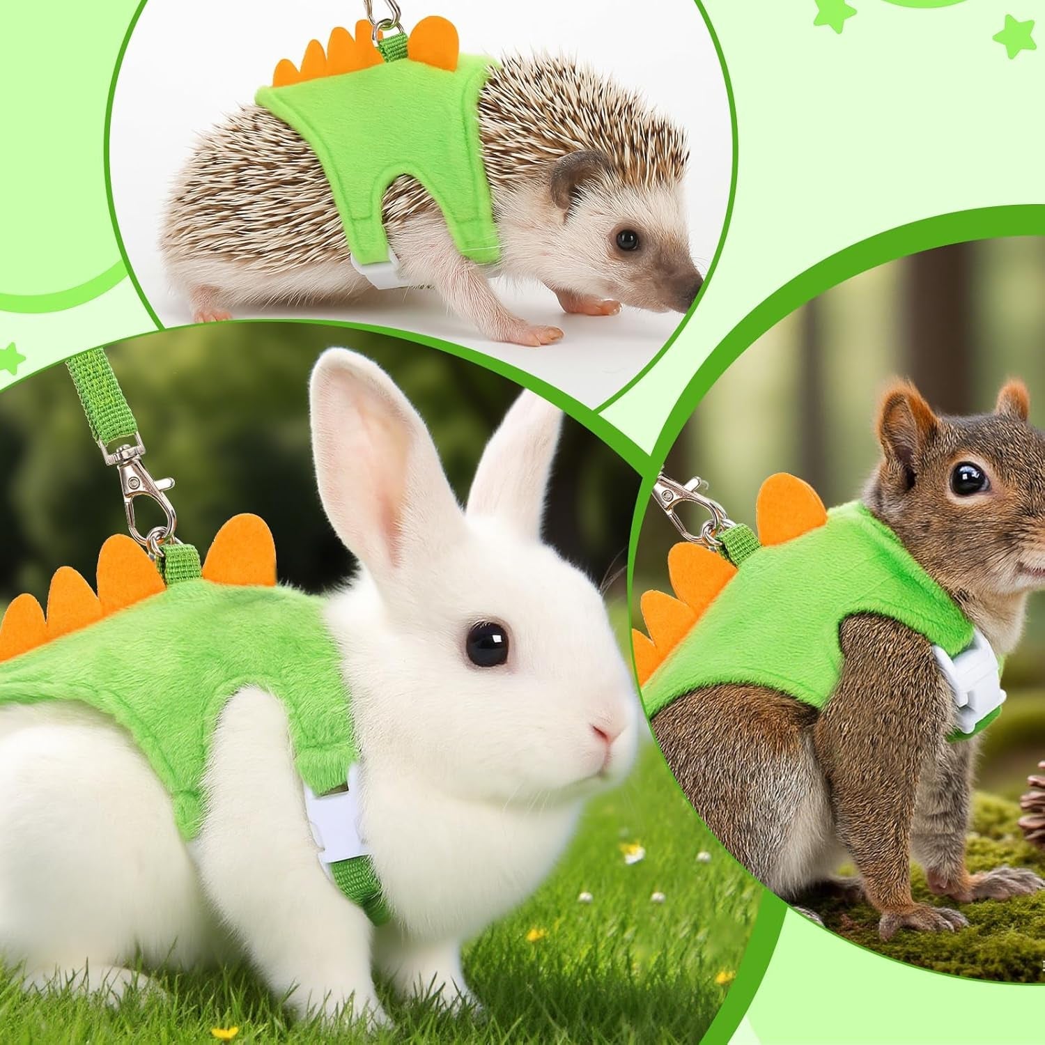 ferret-harness-and-leash-set-small-animals-vest-harness-with-safe-bell-dinosaur-shaped-leash-set-for-baby-rabbit-guinea-pig-teacup-chihuahua-mouse-and-other-small-pet