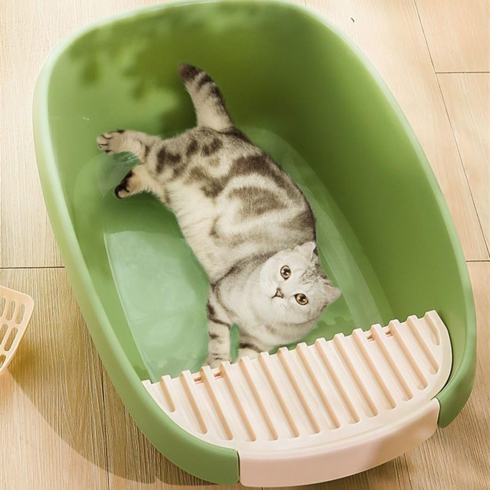 pet-supplies-enclosed-cat-litter-box-for-large-cats-high-sided-xl-with-scoopgreen-medium