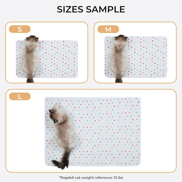 1 Pack 3 Blankets Super Soft Cute Dot Pattern Pet Blanket Flannel Throw for Dog Puppy Cat Beige/Brown/Pink Small3