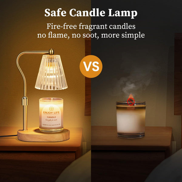 Candle Warmer Lamp with Timer Dimmer Adjustable Height for New Home Bedroom,Mothers Day Gifts,Vintage Home Decor for Scented Jar4