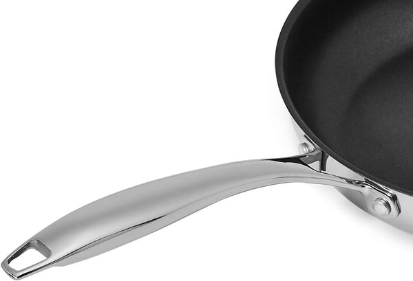 2-Piece Non-Stick Stainless Steel Fry Pan Set, Oven Safe, Induction Compatible, Stay-Cool Handles, 10-Inch and 8-Inch2