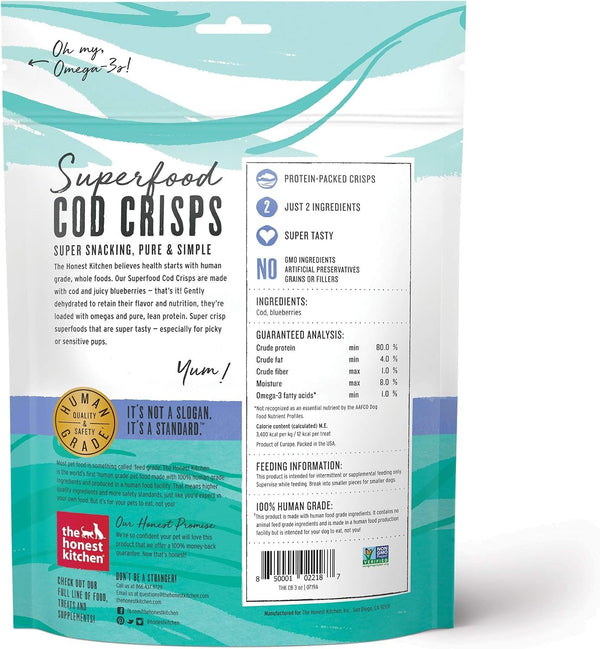 The Honest Kitchen Superfood Cod Crisps: Cod & Blueberry, 3 Oz2