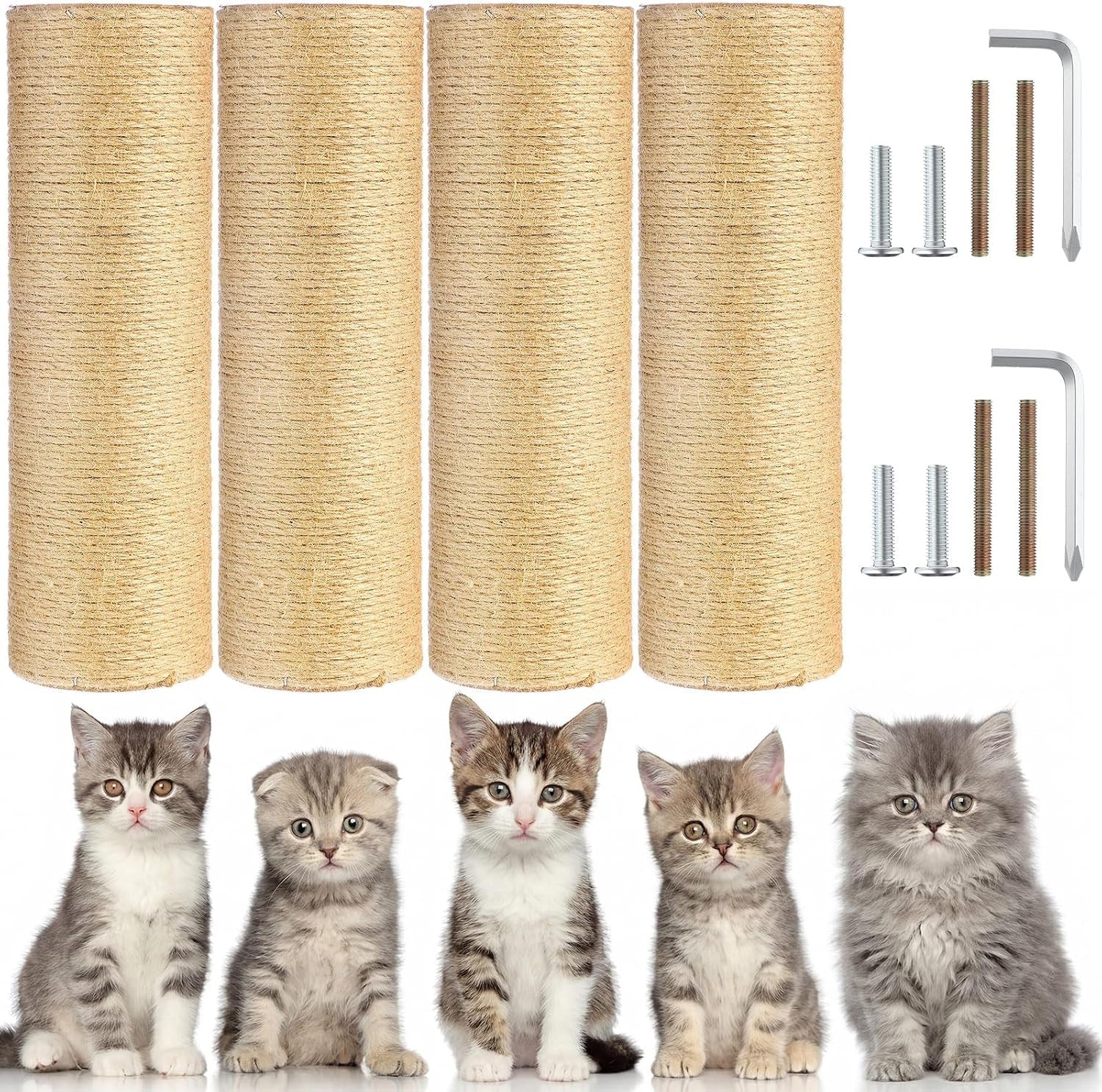 4-pcs-m8-cat-scratching-post-replacement-11-8x3-5-sisal-pole-cat-tree-climbing-post-replacement-with-screw-refill-scratcher-pole-for-indoor-kitten-tree-tower-spare-petprimary-color