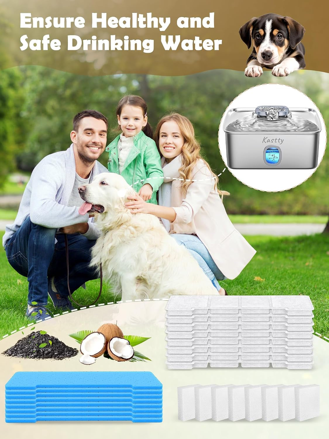 kastty-15l-dog-water-fountain-filter-replacement-for-fs76-fs78-fs79-filter-made-of-activated-carbon-and-pp-cotton-8-pack-pet-fountain-filters-8-pack-pre-filter-sponge-with-8-pump-sponge-l05