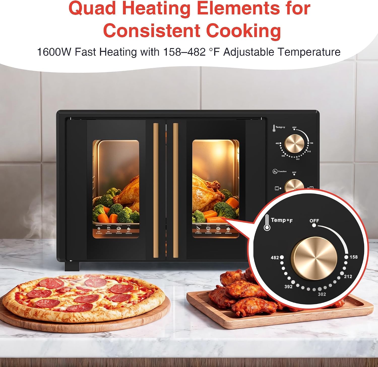 40-1qt-xl-french-door-countertop-oven-1600w-extra-large-toaster-oven-with-3-intuitive-knobs-infared-even-heating-for-12-pizza-whole-chicken-easy-to-use-stainless-steel-black
