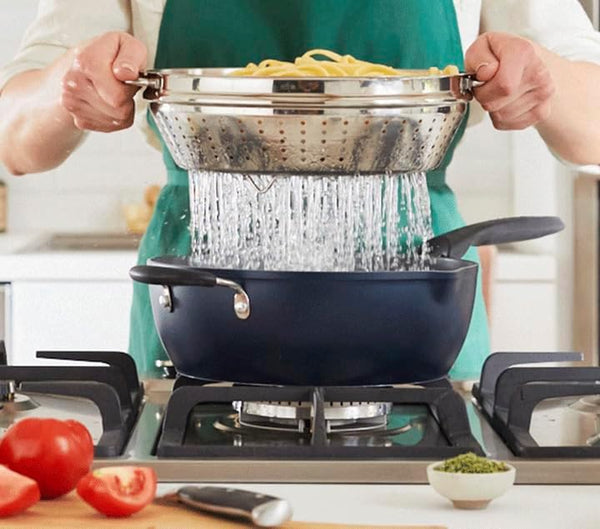 Preferred Pan 4-Pc Set - Nouveau Navy (4.5 Qt. Multi-Purpose Pan W/Cover, Steamer, Slotted Turner)3
