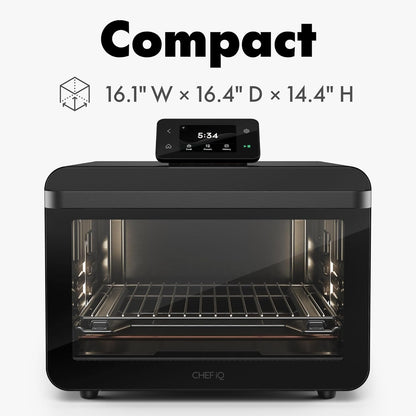 CHEF Iq Minioven Smart Toaster Oven Air Fryer Combo, 11-In-1 Countertop Convection Oven, Bake, Broil, Air Fry, Broil, Dehydrate, 1750W, 25 Qt Capacity, Fast Cooking with Touchscreen Controls – Black11