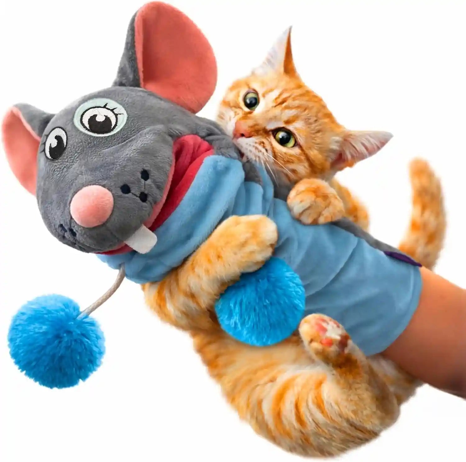 pounce-purr-meow-mitt-wearable-cat-wrestling-glove-puppet-mouse-catnip-silvervine-plush-hand-puppet-crinkle-sounds-wiggling-arms-dual-layer-interactive-toy-indoor-cats-kitten