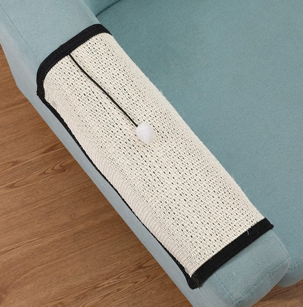 HAOZAIKEJI Cat Scratcher Mat, 2PCS Natural Sisal Cat Scratching Pad, Heavy Duty Couch Guard, Protecting Furniture, Easy Installation, Indoor, All Breed Sizes, Durable, Eco Friendly, Non Toxic2